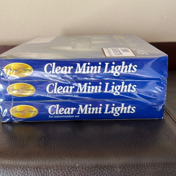 NWOT X-mas 300 Clear Mini Lights For Indoor/Outdoor Use - 3 Sets of 100 Lights - Picture 6 of 7